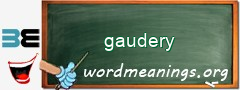 WordMeaning blackboard for gaudery